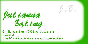julianna baling business card