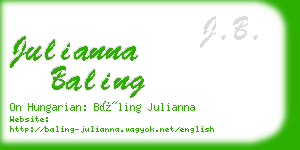 julianna baling business card